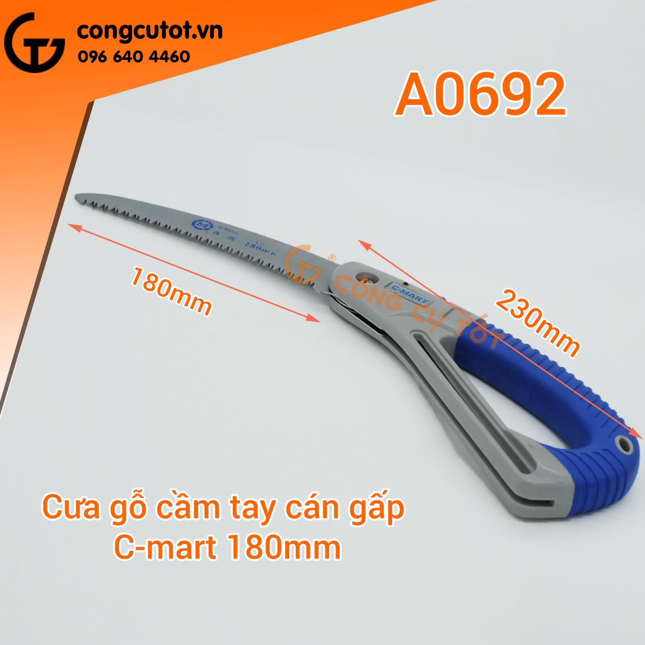 Cưa cắt cành dạng gấp C-mart A0692 180mm