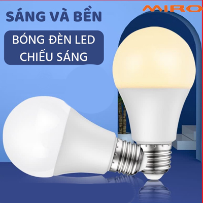 BÓNG ĐÈN LED ĐUÔI E27(TRẮNG/VÀNG) TIẾT KIỆM ĐIỆN NĂNG