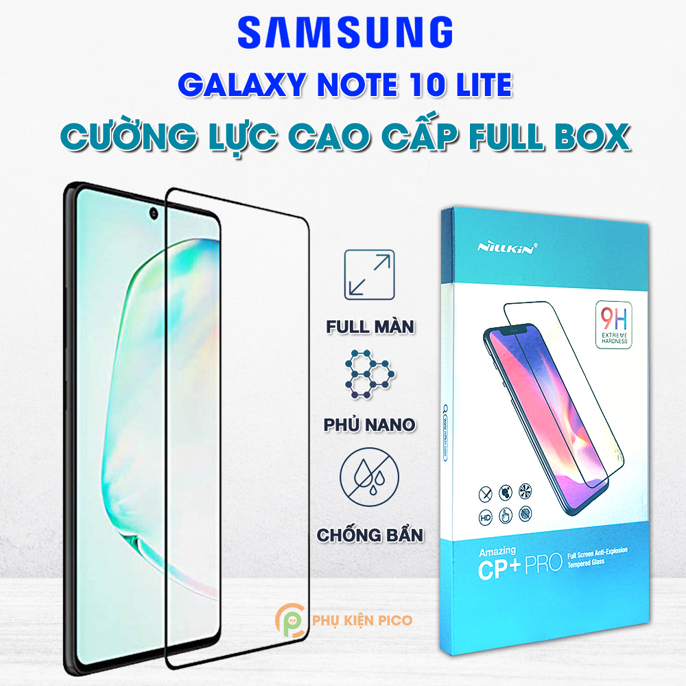 Kính cường lực Samsung Note 10 Lite / Samsung S21 Plus full màn hình viền siêu mỏng chính hãng Nillkin Amazing CP+ Pro trong suốt - Dán màn hình Samsung Galaxy Note 10 Lite