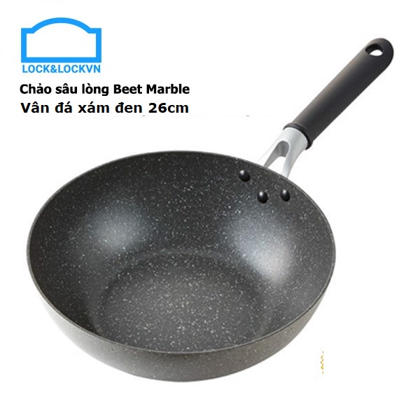 [HCM]chảo vân đá đáy từ lock&lock - chảo vân đá hard&light marble lock&lock