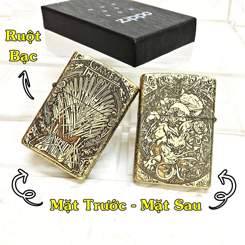 (HOT) BẬT LỬA ZIPPO MỸ , ĐỒNG KHẮC 5 MẶT