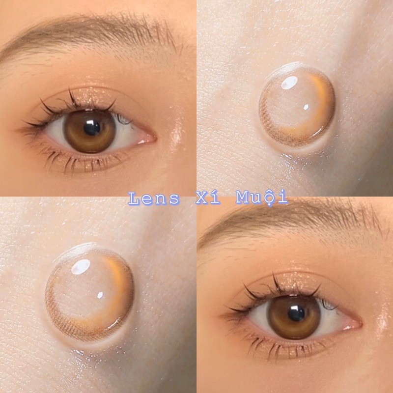 Lens mắt màu nâu ánh trăng có độ