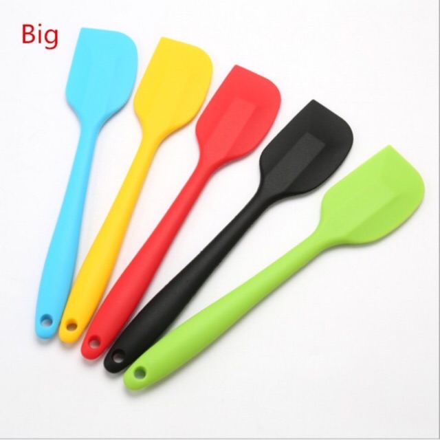 Cây vét bột spatula silicon đúc 21cm (phới silicon)