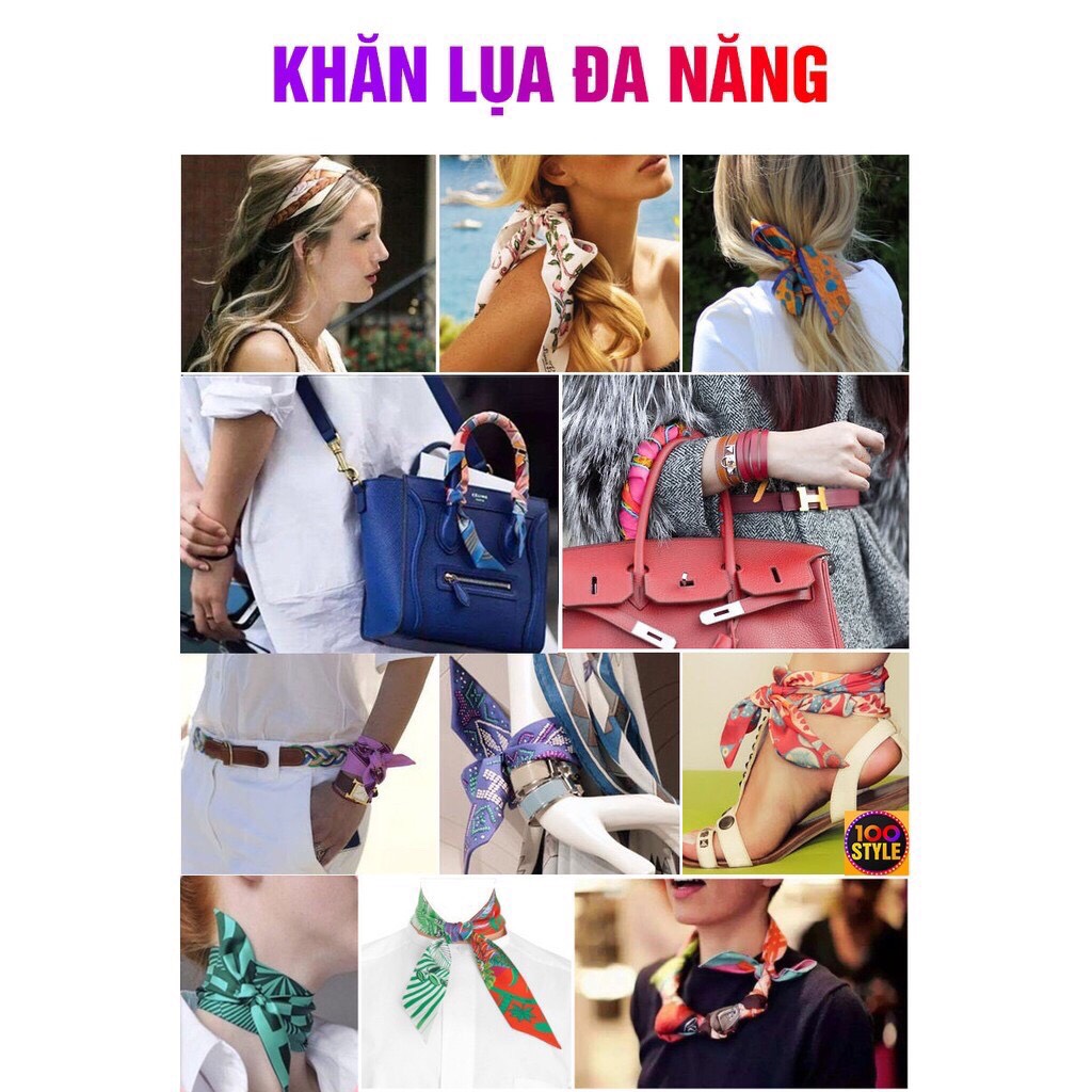 Khăn lụa đa năng quấn túi
