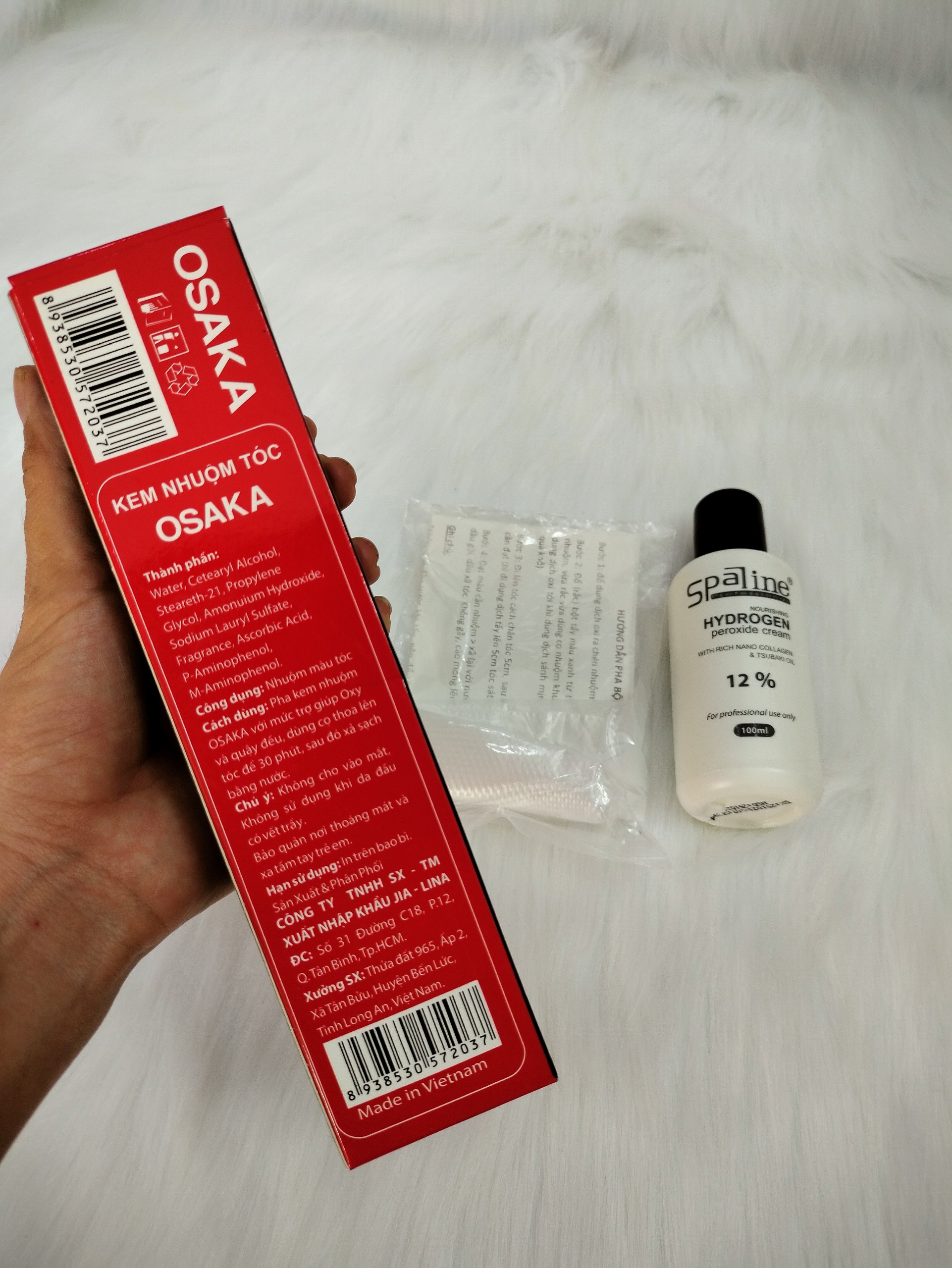 Combo nhuộm Osaka, oxy, bao tay