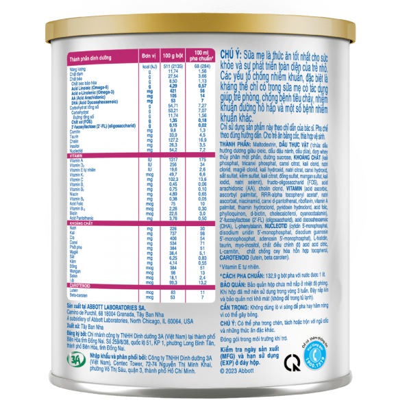 Sữa bột Similac Total Comfort số 0+ lon 360g