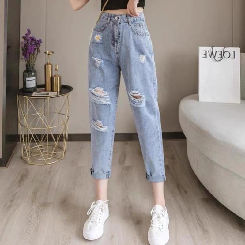 [HCM][40kg~80kg] QUẦN BAGGY JEAN BIG SIZE NỮ 2066