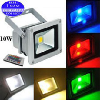ĐÈN PHA LED 10W ĐỔI MÀU SIÊU ĐẸP (Trắng/Vàng/Dương/Lá/Đỏ/Đổi màu)