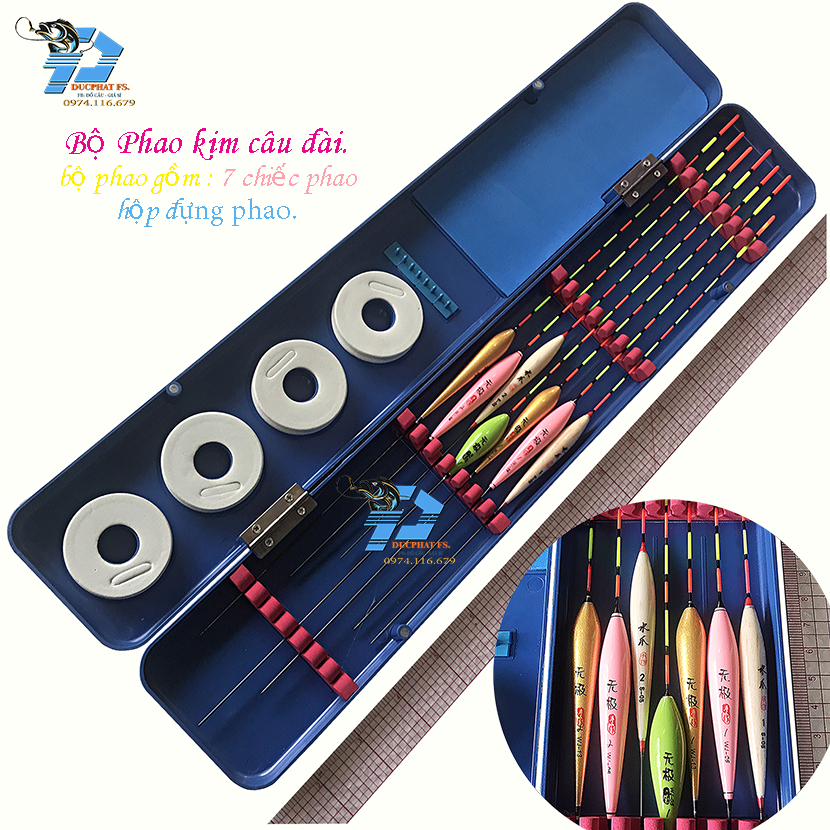 BỘ HỘP PHAO KIM CÂU ĐÀI, CÂU CÁ! ( 6 PHAO NGÀY  + 1 PHAO ĐÊM )