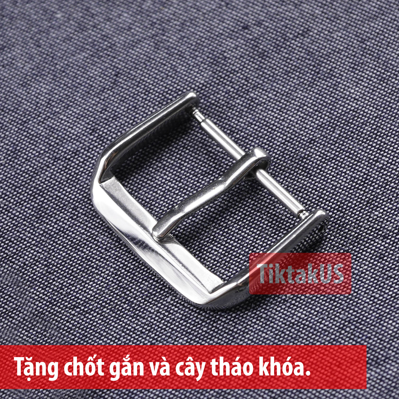 [HCM]Khóa gài cho dây da đồng hồ , chất liệu thép không gỉ, khóa kim, nhiều màu, bạc, mạ vàng, vàng hồng, đen, size 16mm, 18mm, 20mm, 22mm