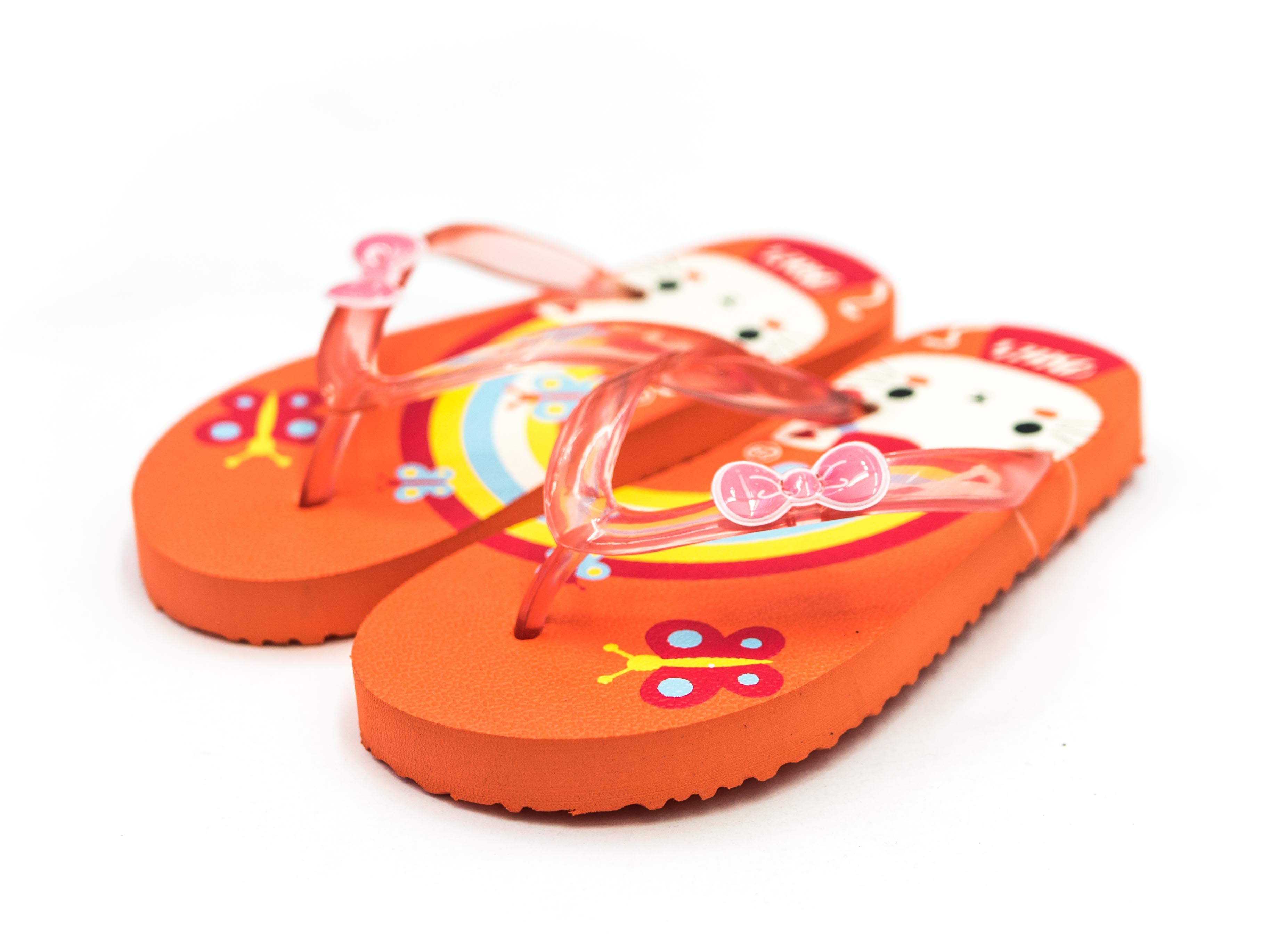 [Hoàn Xu] [SALE XẢ HÀNG] DÉP LÀO KẸP XỐP XỎ NGÓN BÉ GÁI BITI'S HELLO KITTY SIÊU NHẸ DLG025288 (HỒNG + CAM) - BITIS