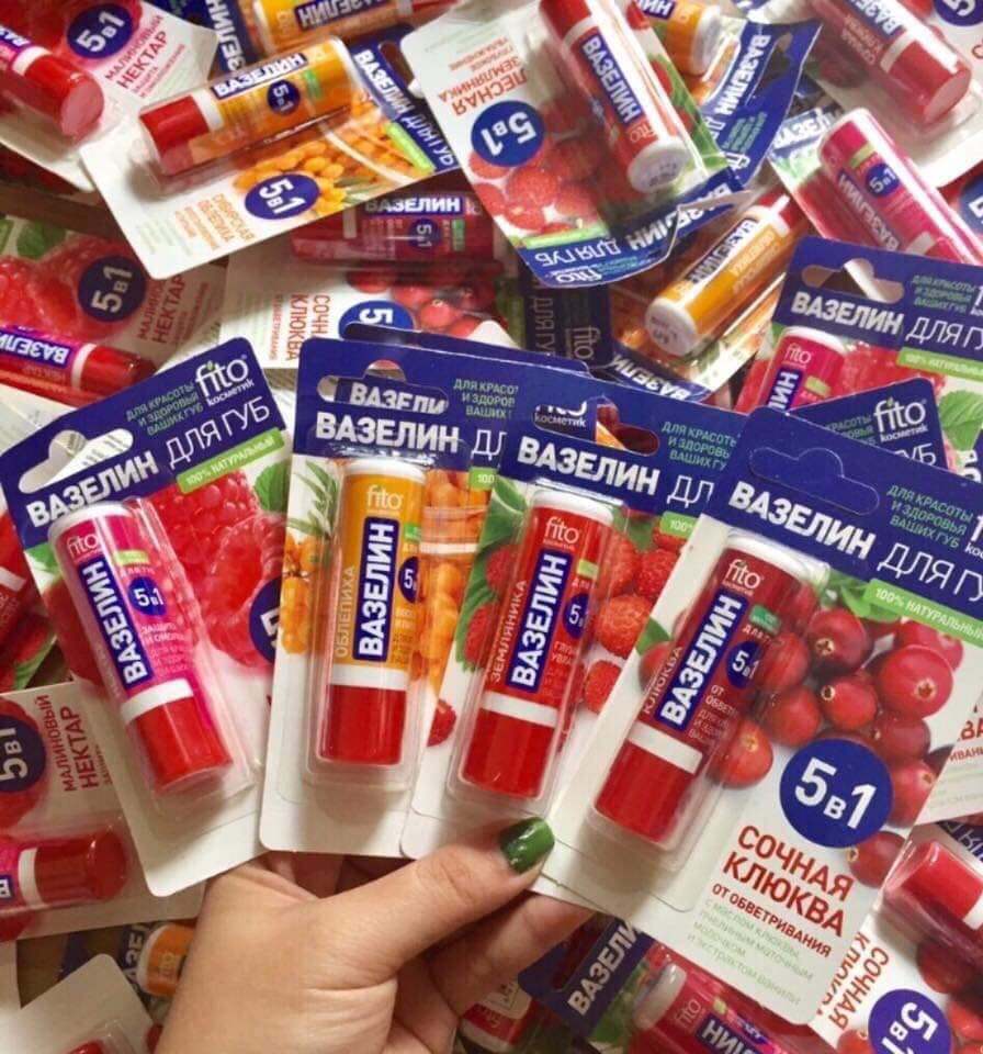 Son dưỡng môi fito 5in1, son dưỡng môi vaseline thảo mộc fito nga