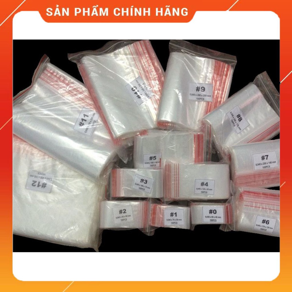 1Kg Túi Zip Trong Viền Đỏ