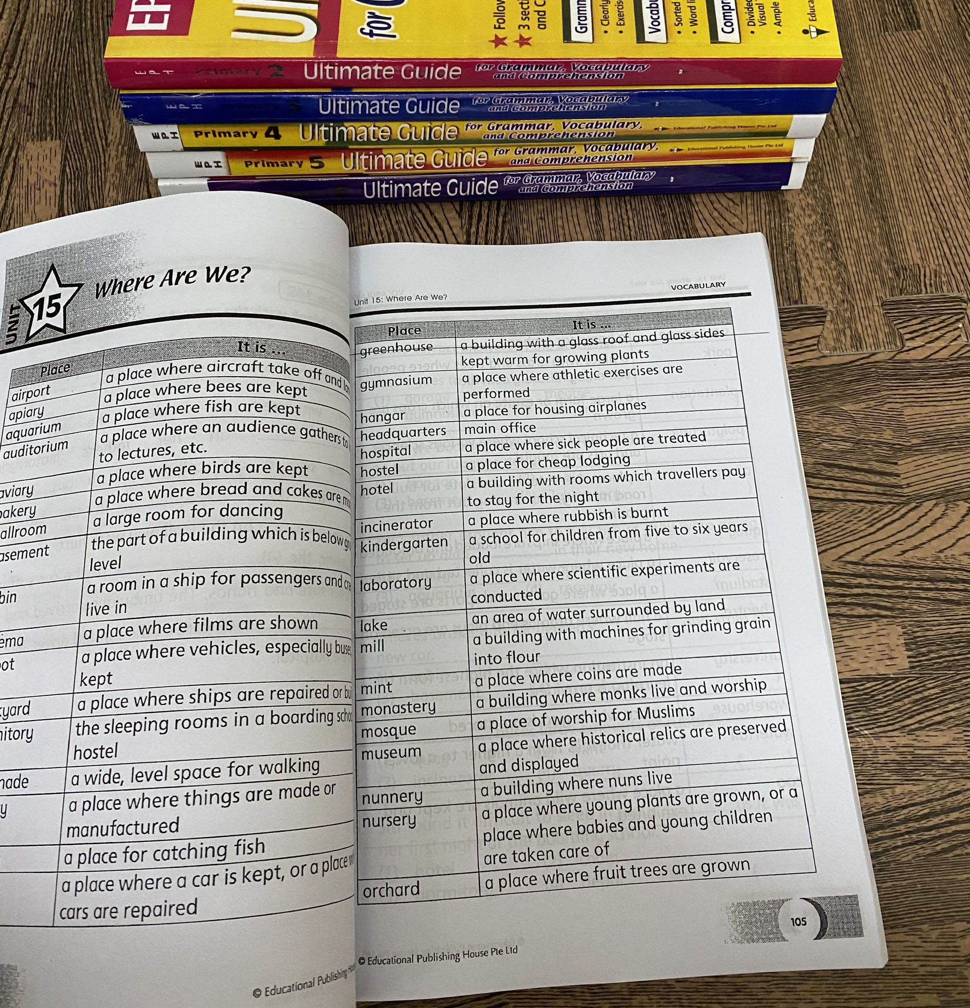 sách Ultimate Guide for Grammar vocabulary and Comprehension 1,2,3,4,5,6