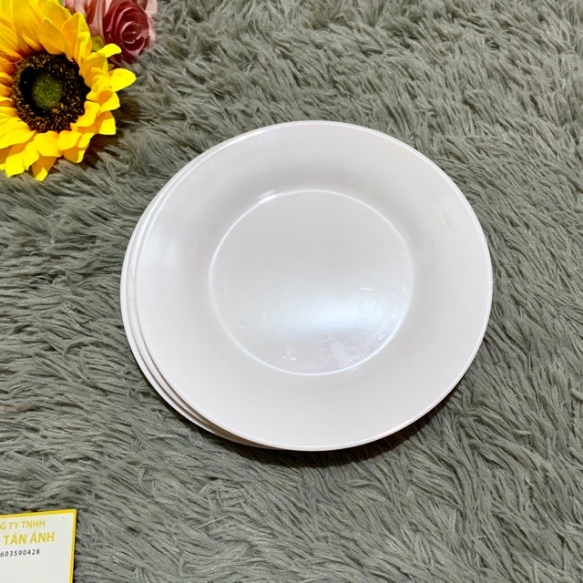Đĩa cạn tròn màu trắng DC 88 fataco