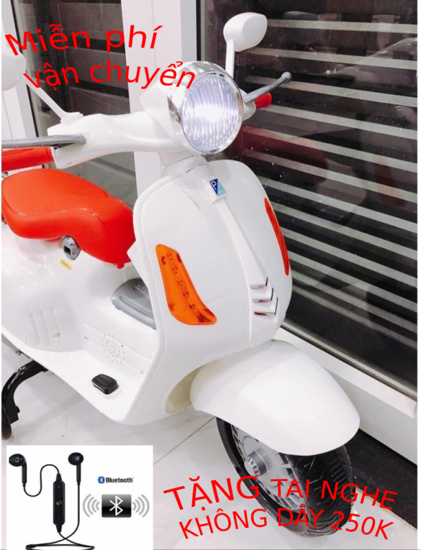 Mua xe máy điện trẻ em vecpa - xe máy điện vespa cho bé sành điệu 1-8 tuổi