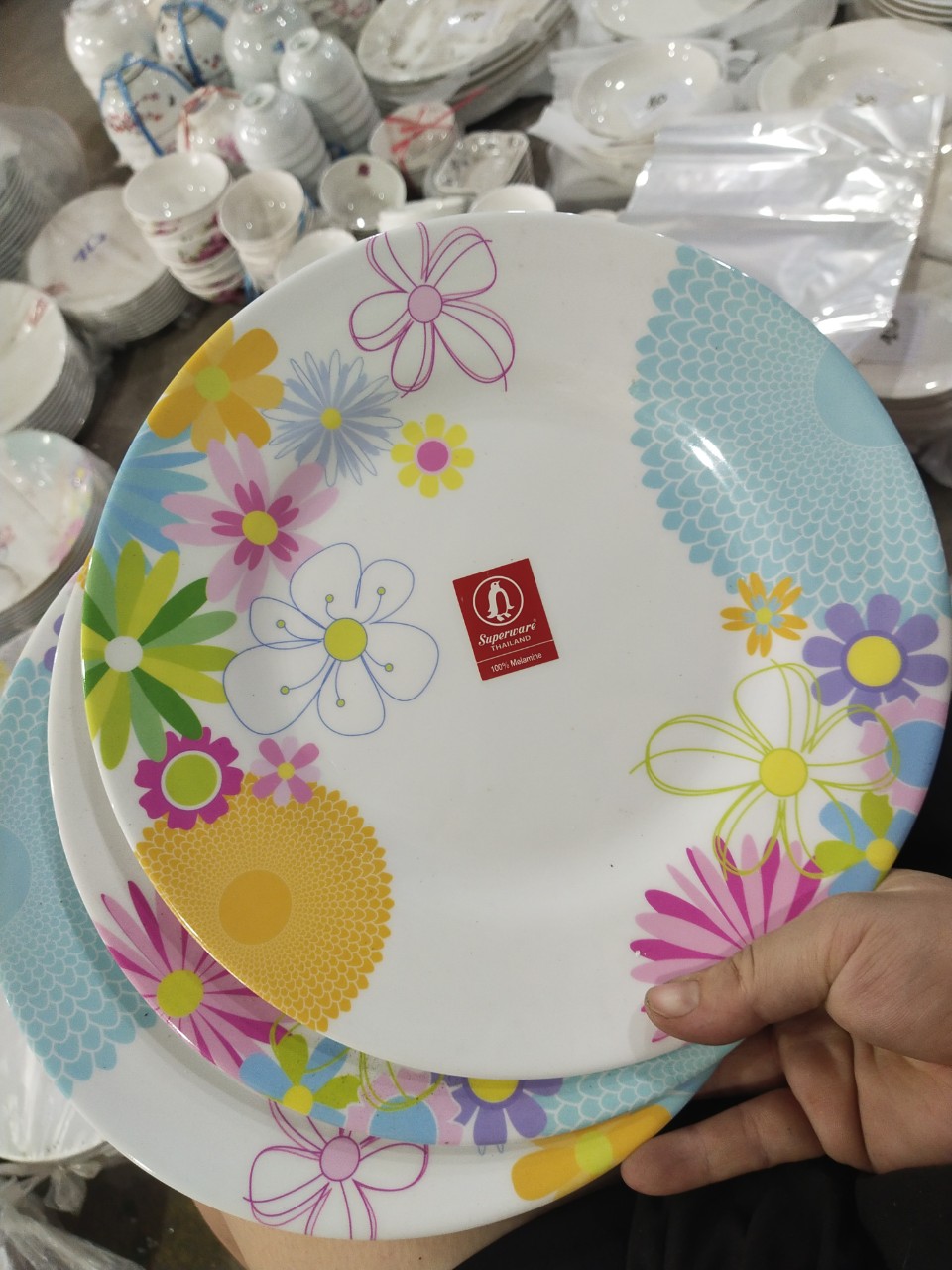 Dĩa Cạn Họa Tiết Chất Liệu 100% Melamine | Superware Thái Lan
