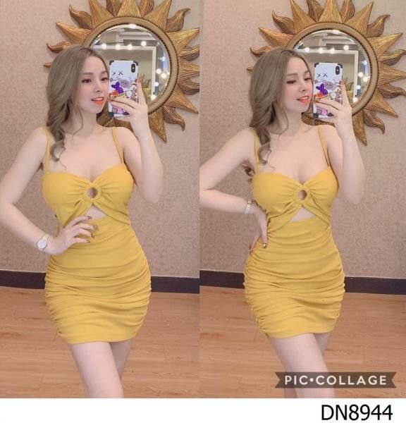 đầm rút nhúng cúp hở ngực sexy