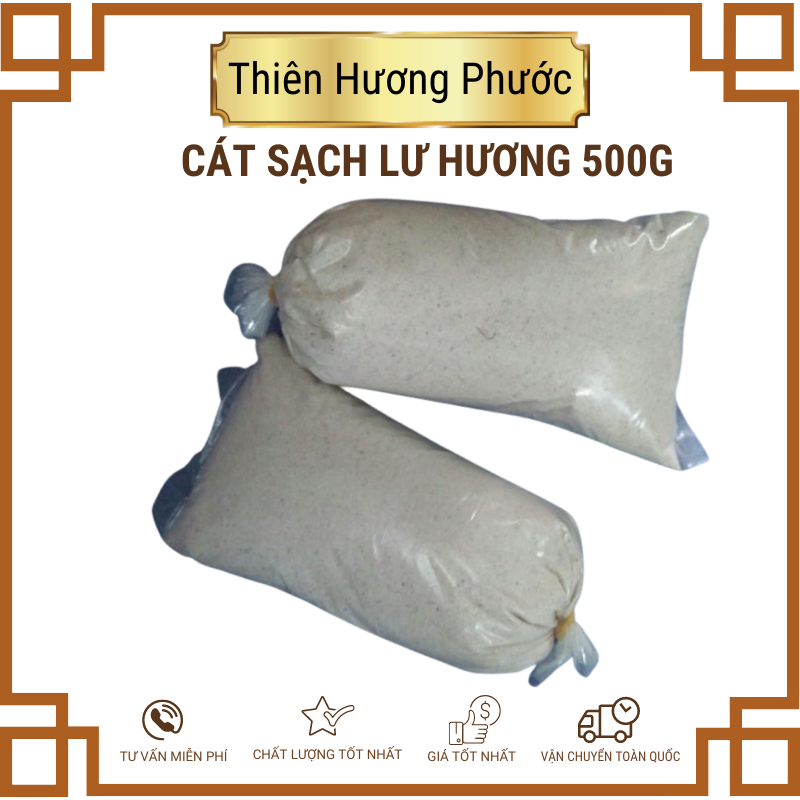 Cát trắng để lư hương hạt mịn 500g