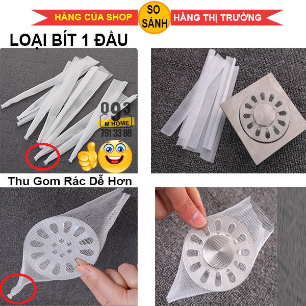 Túi Lọc Rác Nắp Thoát Nước Hố GaTúi Lưới Lọc Rác Bồn Rửa Chén 17 cm 20 cm