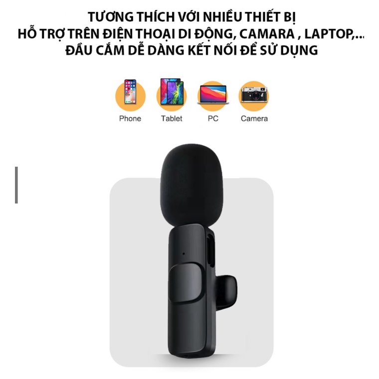 Micro thu câm 2.4g kết nối Bluetooth - thu âm 10 - 15m - đầu cắm TypeC hoặc Iphone