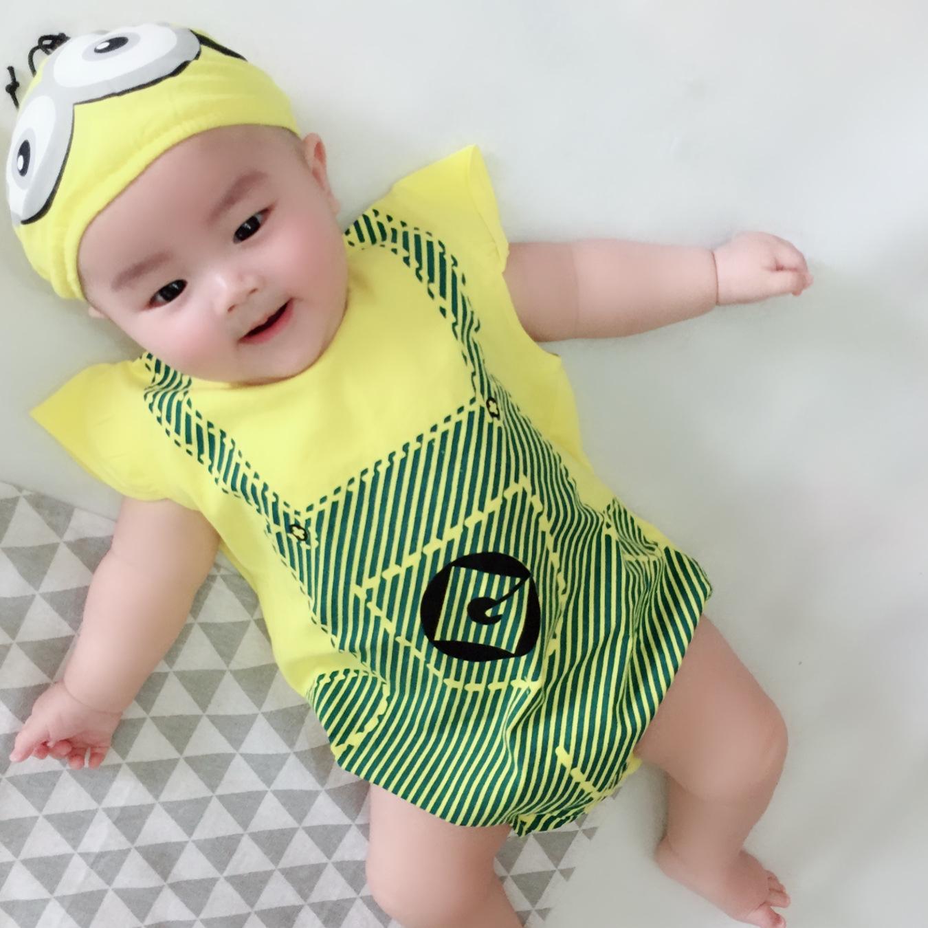 Body minion kèm mũ cho bé 7-13kg