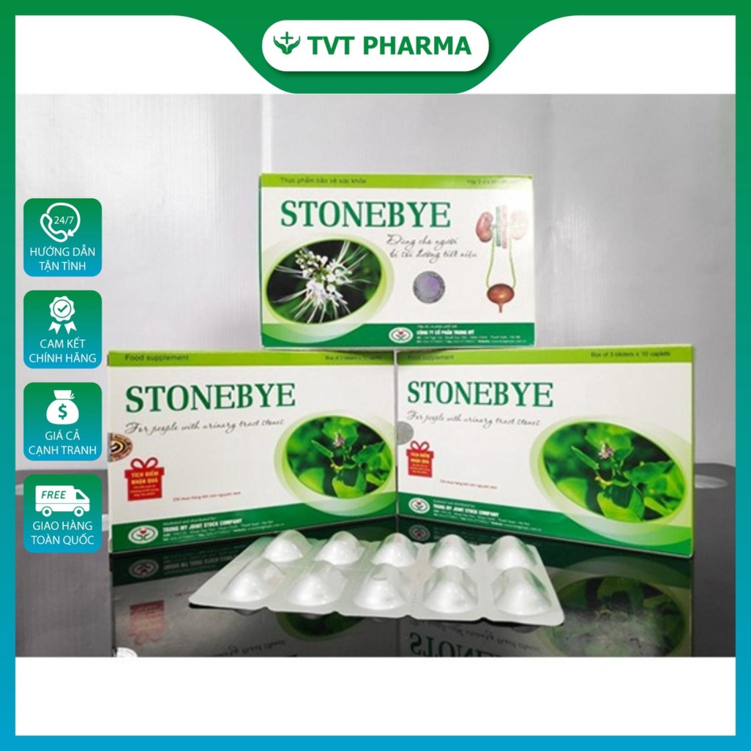 [ CHÍNH HÃNG ] Viên Uống Cho Người Sỏi Thận STONEBYE STONE BYE ( Hộp 30 Viên )