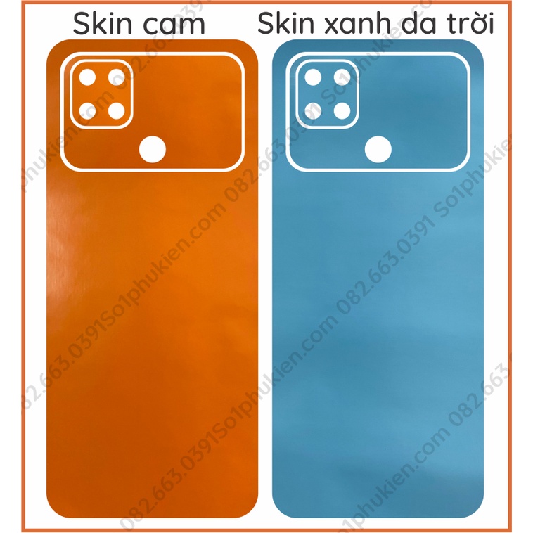 Skin dán mặt lưng Xiaomi Poco C40 dán cả camera siêu đẹp nhiều màu sắc lựa chọn