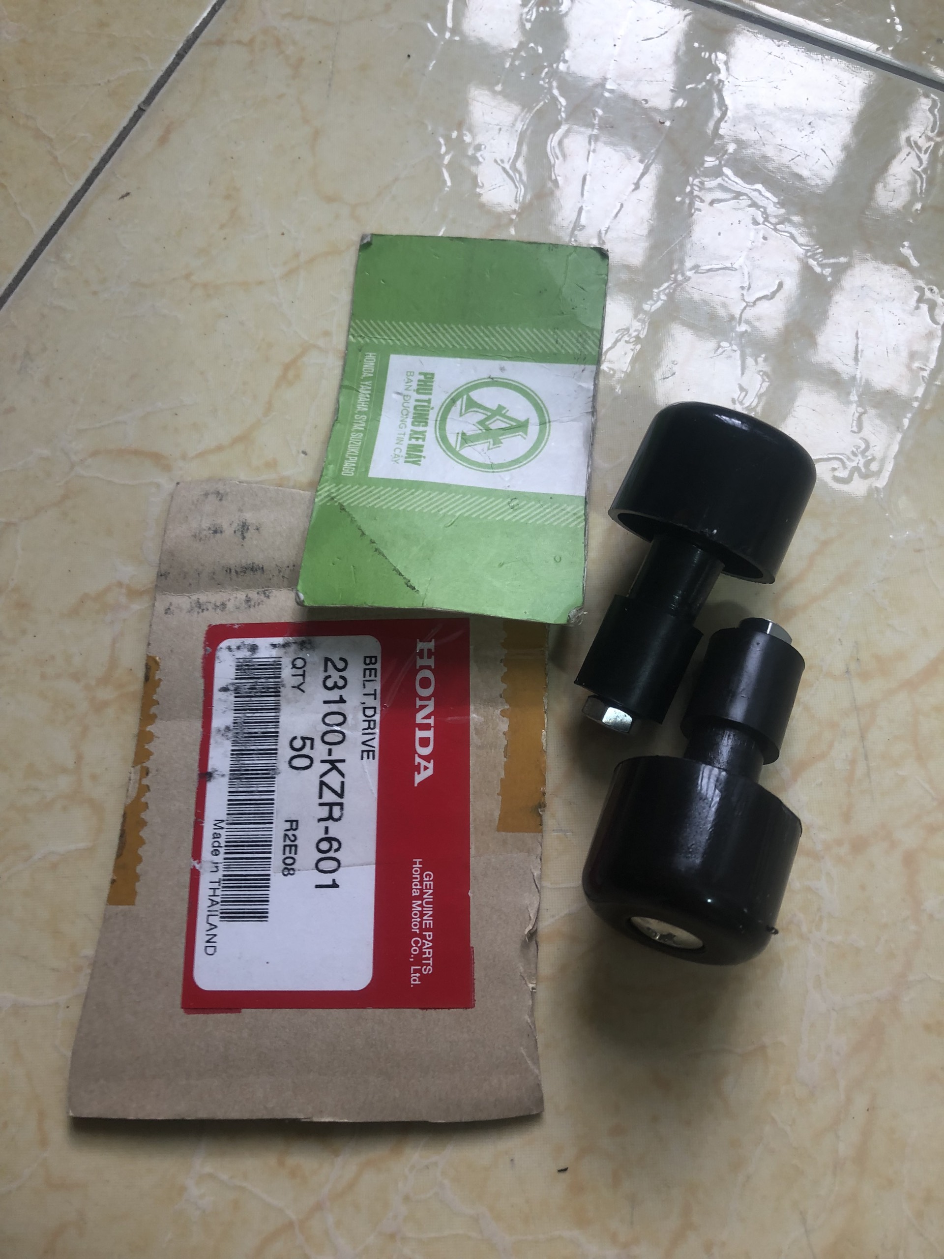 Cục gù tay lái xe Wave đen 1 cặp dài / ngắn