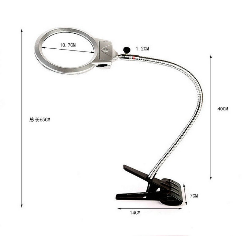 Kính lúp kẹp bàn có đèn V3