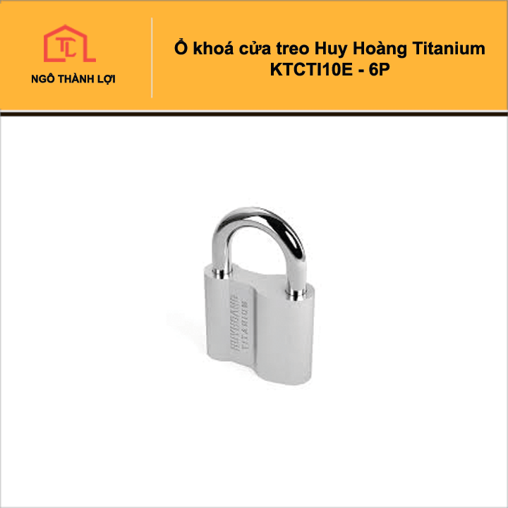 Ổ khoá cửa treo Huy Hoàng Titanium KTCTI10E - 6P / KTCTI8E - 5P / KTCTI6E - 4P - Khoá Con Voi (60mm/50mm/40mm)