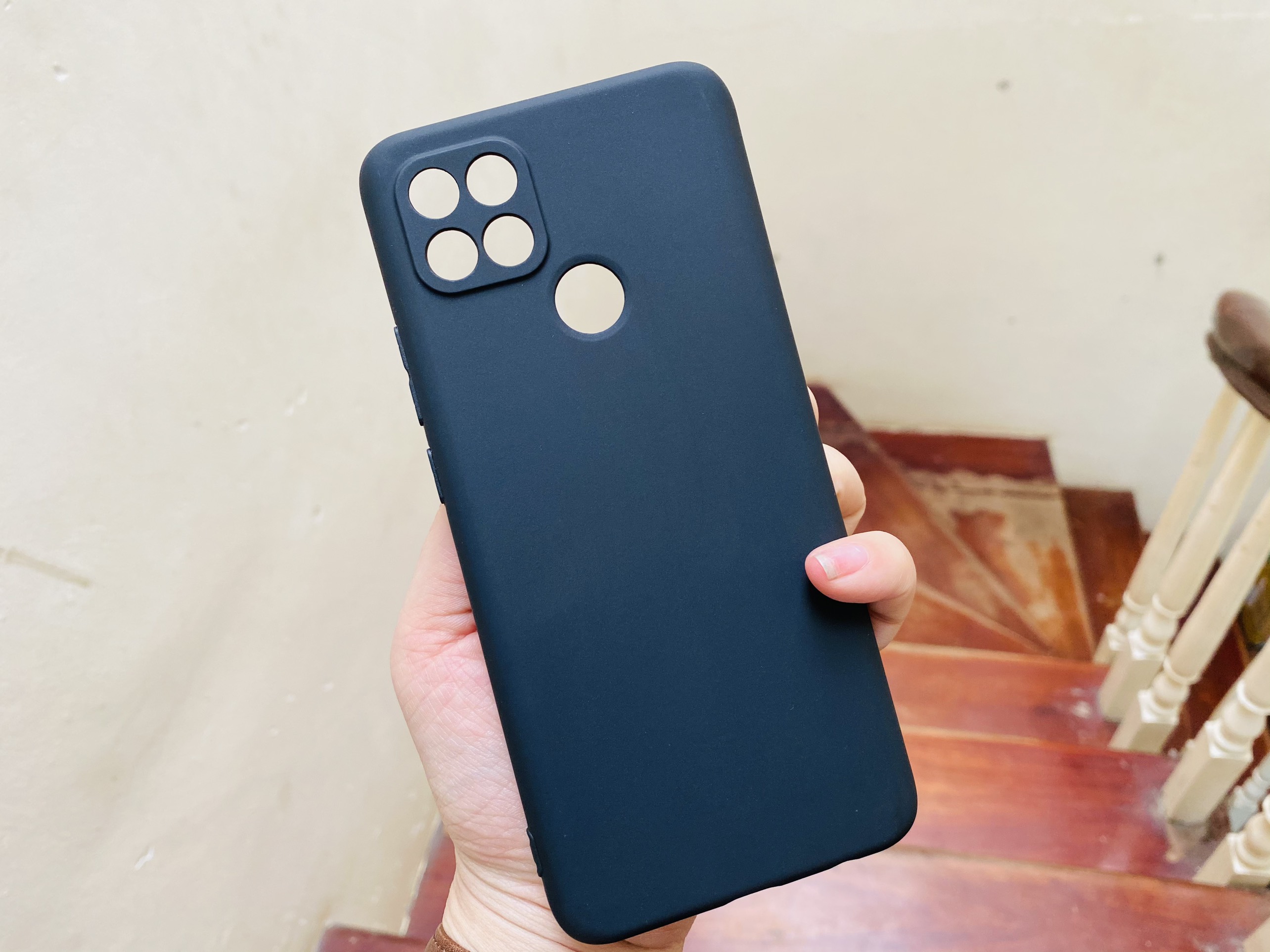 Ốp dẻo đen trơn loại chống bẩn cho OPPO A15/ A15S