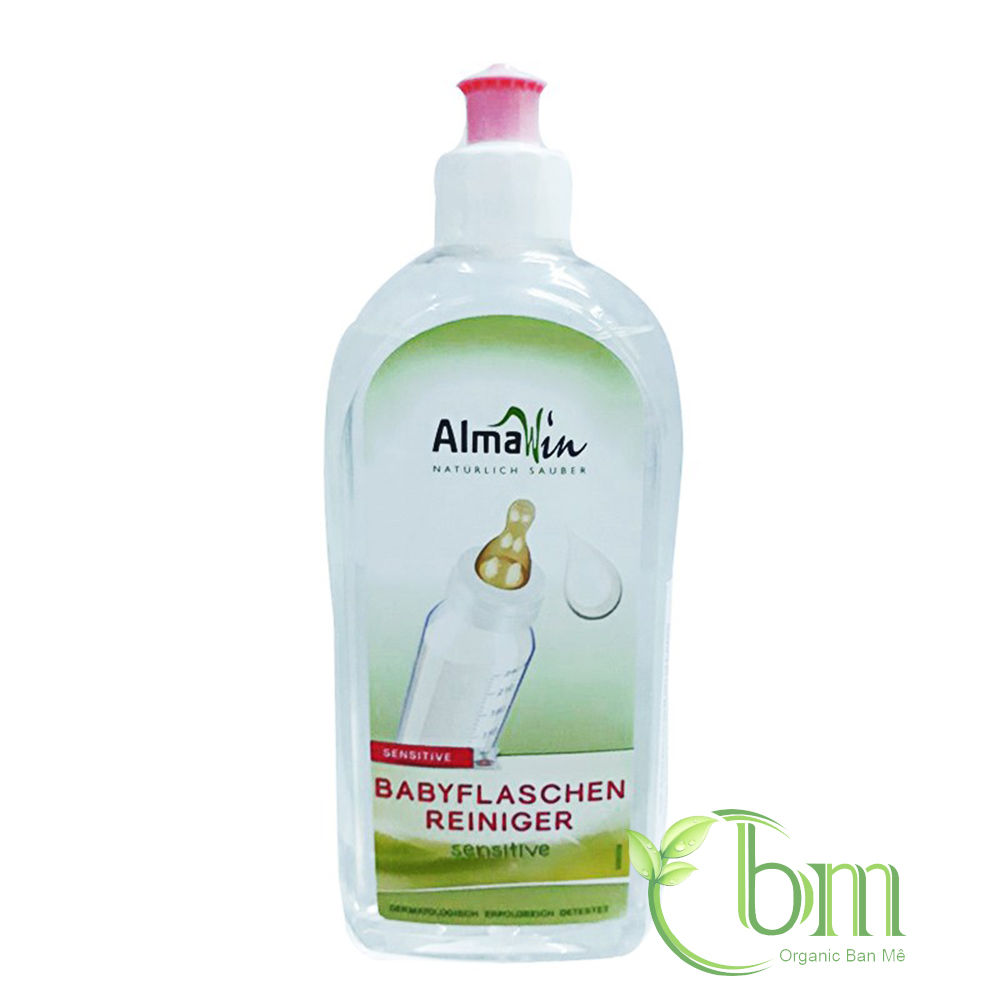 Nước vệ sinh bình sữa cho bé Almawin 500ml hữu cơ