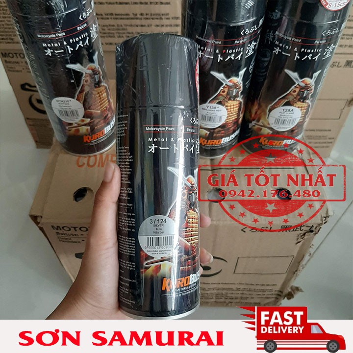 COMBO 4 CHAI SƠN SAMURAI Y138 - ĐỎ YAMAHA SƠN ĐỦ 4 BƯỚC
