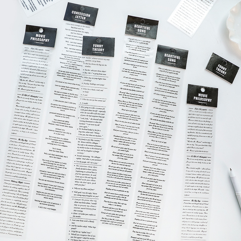 [HCM]1 tờ sticker dạng chữ nhiều chủ đề (Hàng có sẵn)