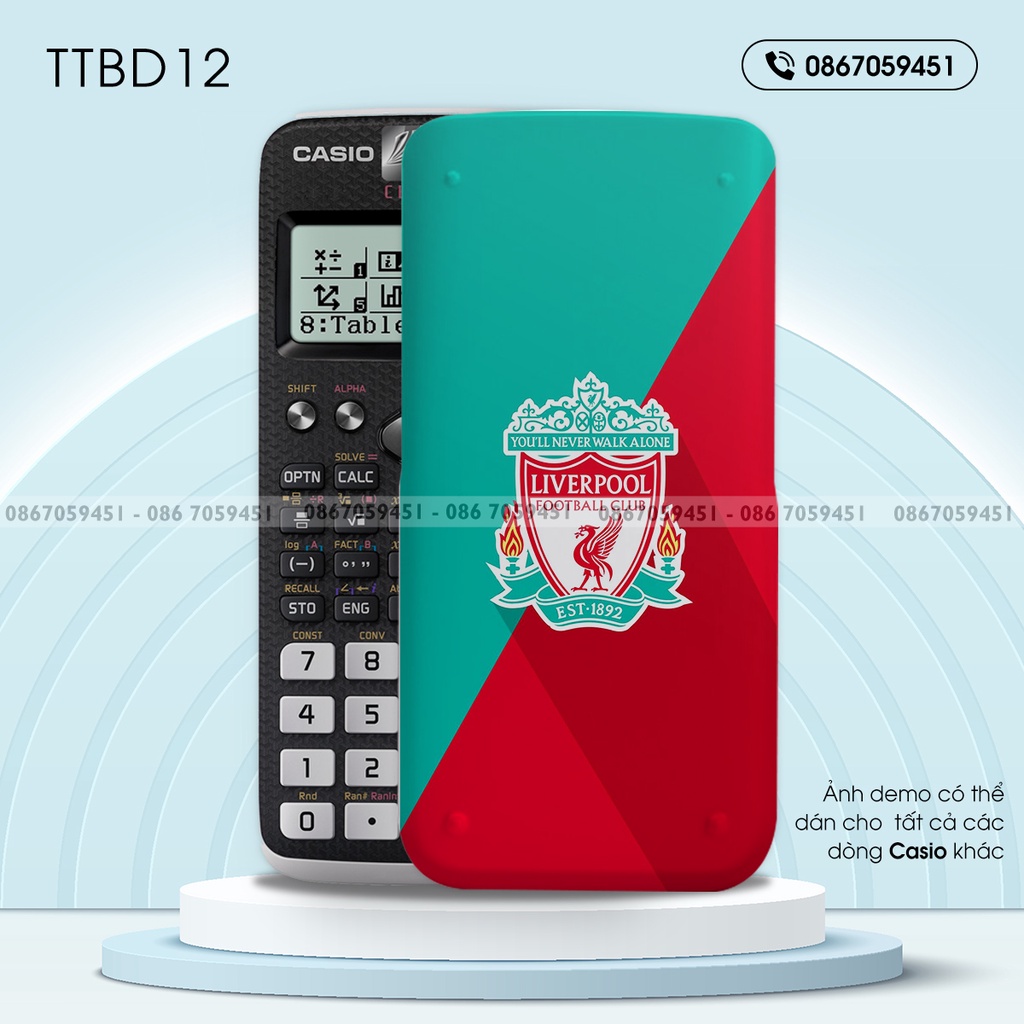 Skin dán máy tính CASIO In Hình CLB Bóng ĐáBộ 3 (Casio 570 / Casio 570-2nd/ Casio 580 /Vinacal..) ttbdb3