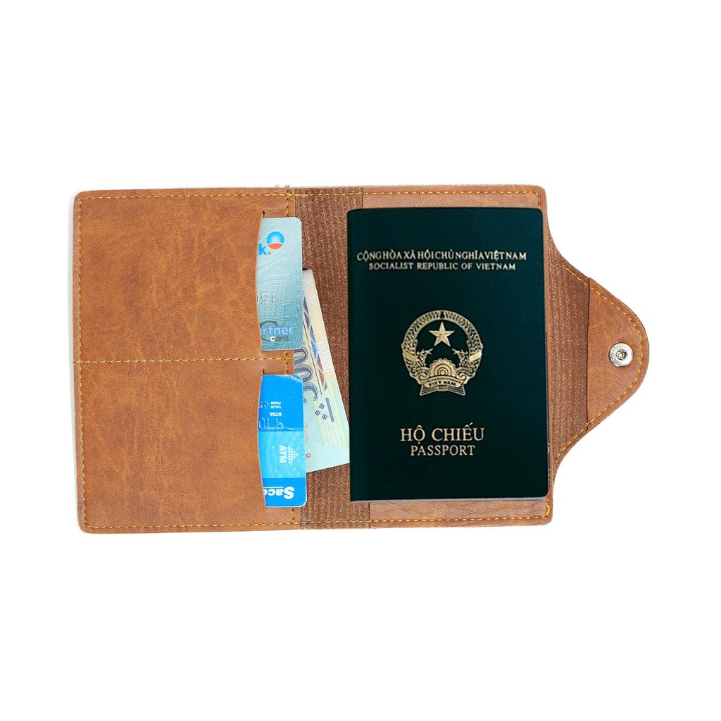 Ví da đựng passport hộ chiếu CNT VN19 cao cấp LL2.22