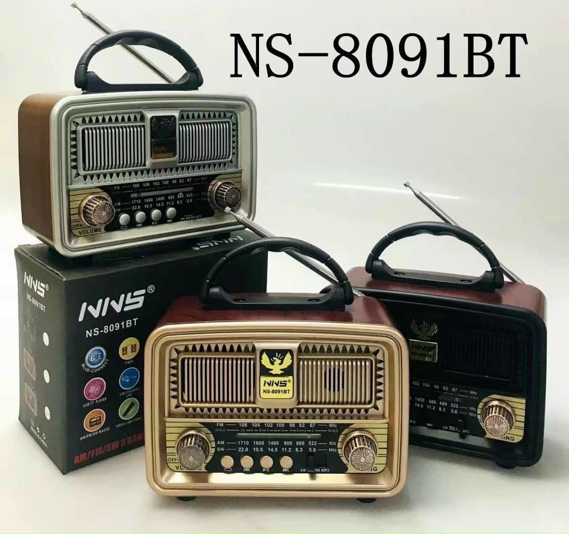 Đài radio SN-8091 BT có bluetooth AM/FM/SW Radio có cổng usb xịn xò quà  tặng cho người cao tuổi 