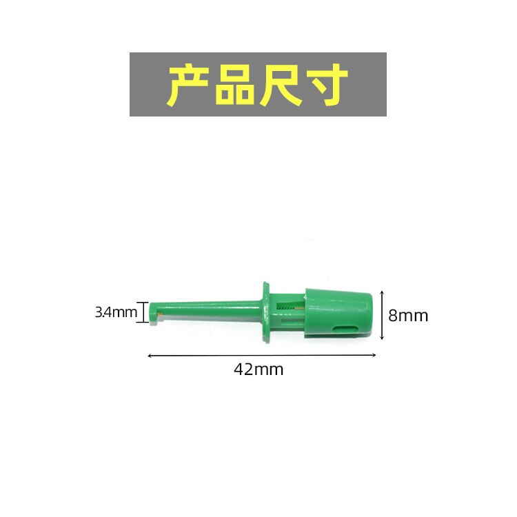 5Pcs Mini Single Test Hook Clip Test Probe for Electronic Testing IC Grabber Small Size Round Crocodile Clip Hook Test Clip