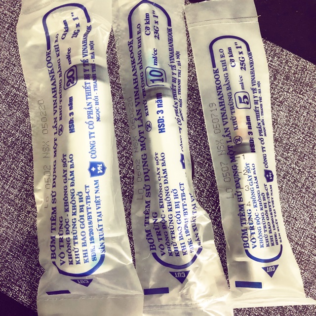 Bơm tiêm 5cc - 10cc - 20cc - 20cc