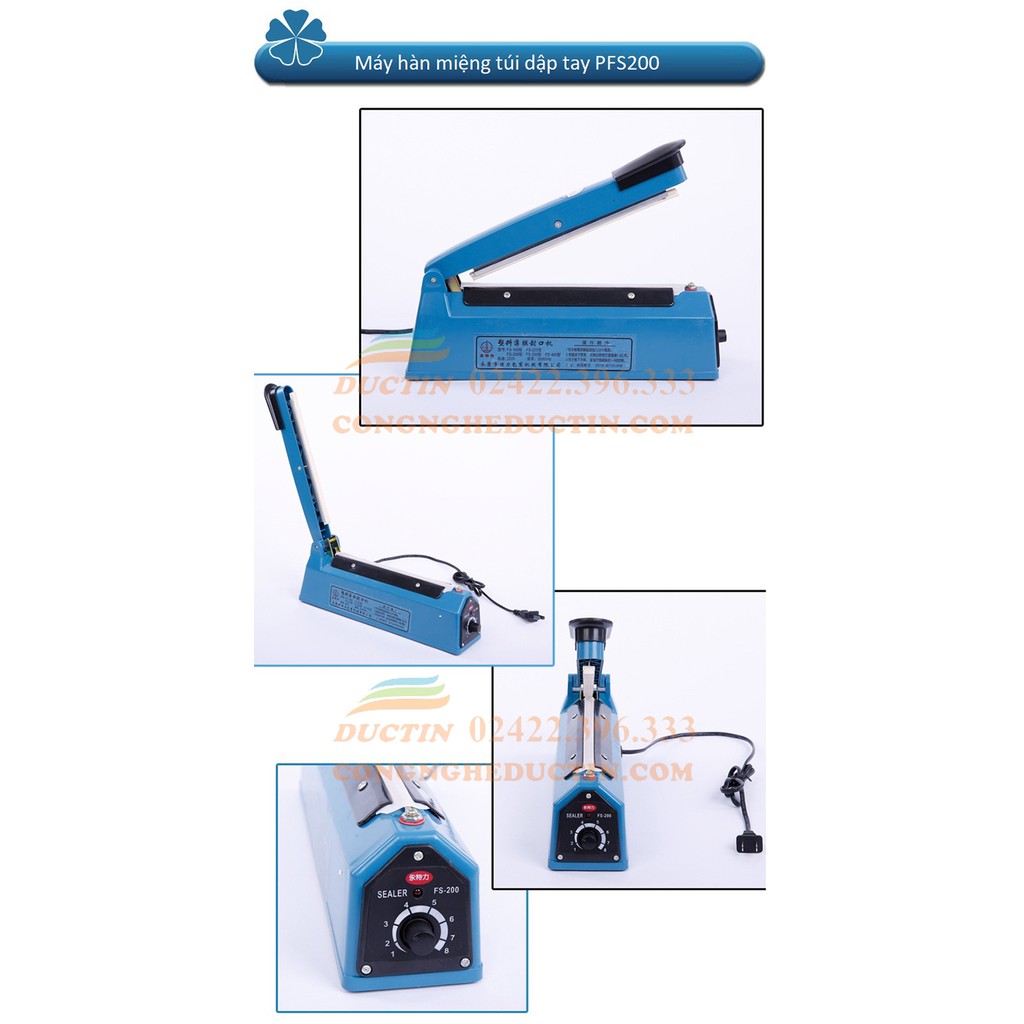 Máy hàn miệng túi 20cm PFS200 - TẶNG KÈM DÂY HÀN