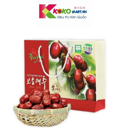 Táo đỏ sấy khô Samsung Hàn Quốc hộp 1kg 1.2kg cả bao bì