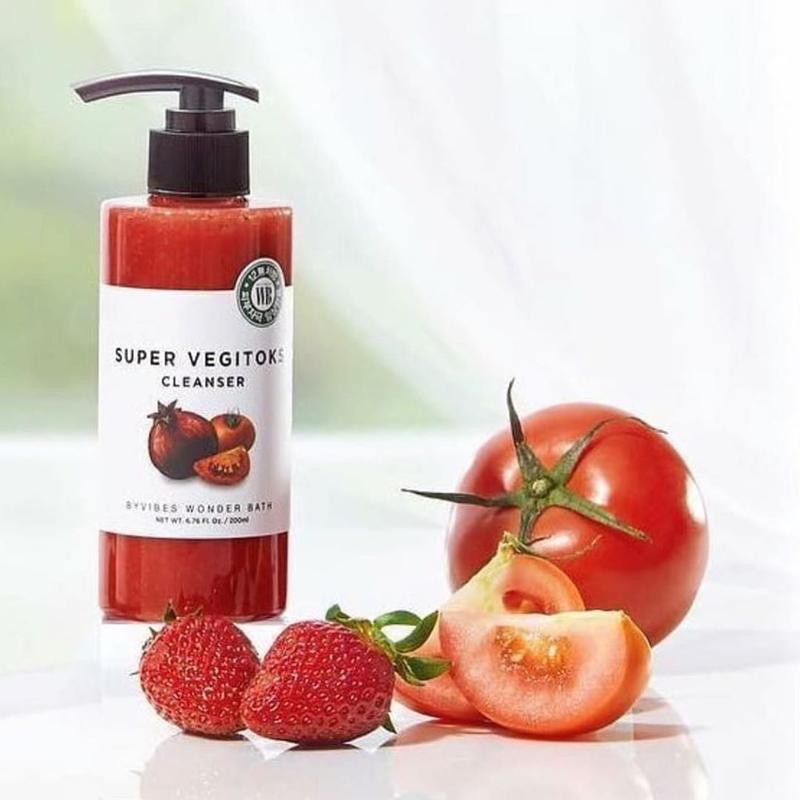 Sữa rửa mặt rau củ thải độc Super vegitoks cleanser Wonder bath Full size - 300ml