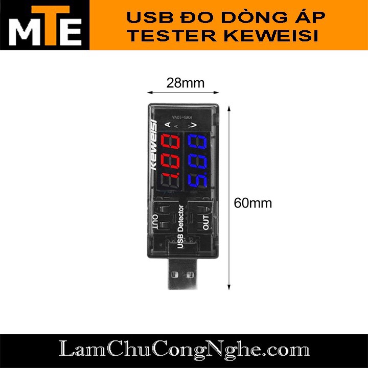 BỘ ĐO DÒNG ÁP USB TESTER KEWEISI