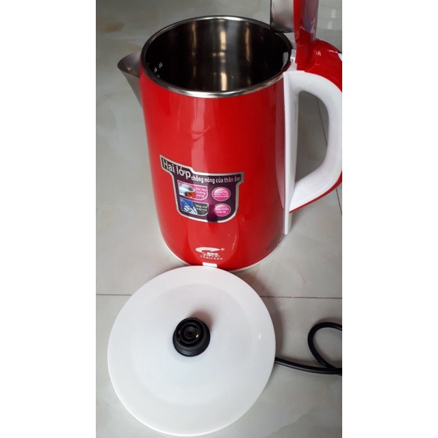 Ấm siêu tốc 2 lớp lòng inox Jiplai 304