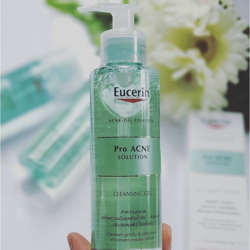 Eucerin - Gel Rửa Mặt Cho Da Nhờn Mụn ProAcne Cleansing 200ml