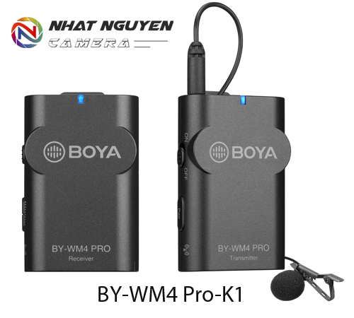 Micro không dây Boya WM4 PRO K1 / Mic cài áo BY WM4 PRO K1 - Bảo hành 12 tháng