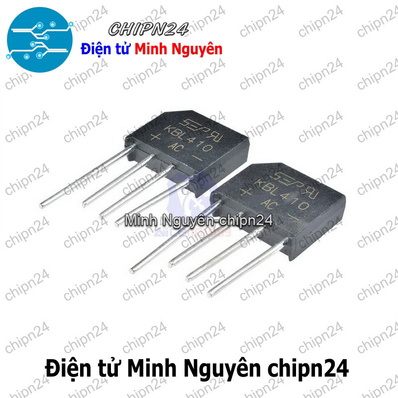 [2 con] (F56) Cầu Diode KBL410 4A 1000V (4A dẹt) - HH000220