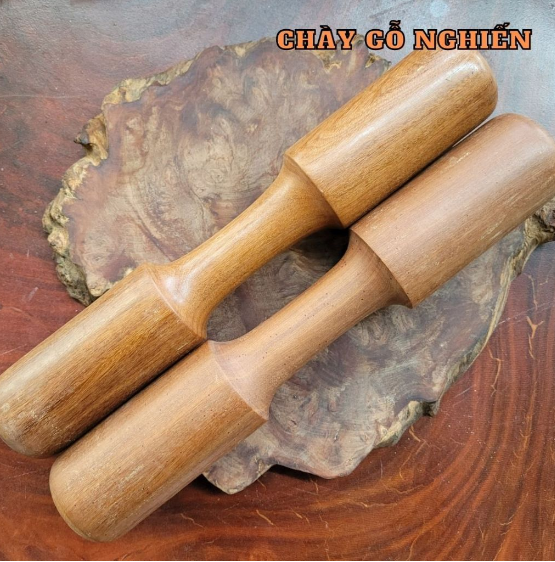 Chày gỗ nghiến Tây Bắc 2 đầu Dài 34cm (Ảnh thật)