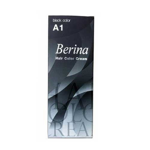 Thuốc nhuộm tóc berina hair color cream a1 black - 40g